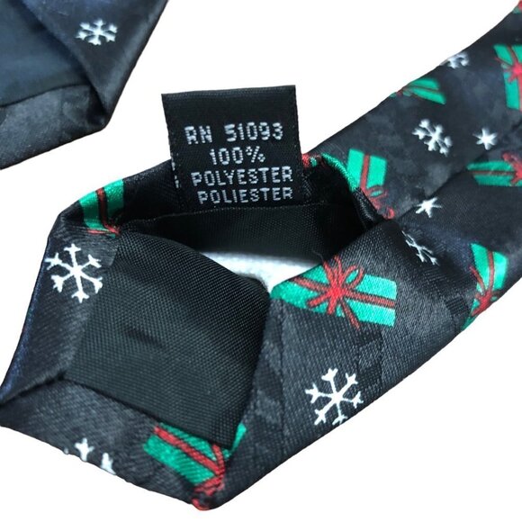Vintage Hallmark Christmas Necktie 4" Tie Santa Claus and Reindeer Sled EUC - Picture 6 of 6